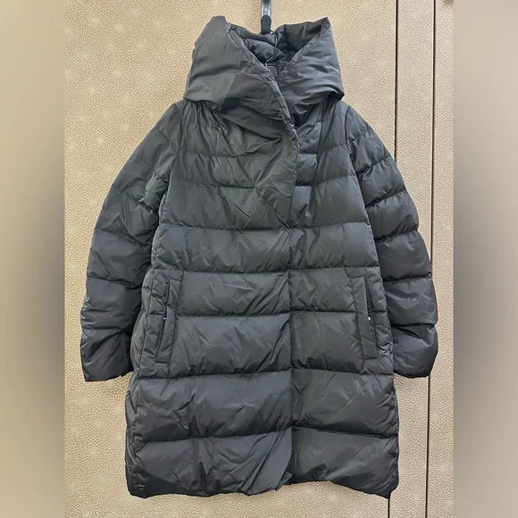 🔥🔥🔥ADD Black Puffer Hooded Down Jacket Coat Size 2 - Picture 3 of 13